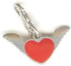 Sterling Silver 11x21mm Winged Heart Pendant